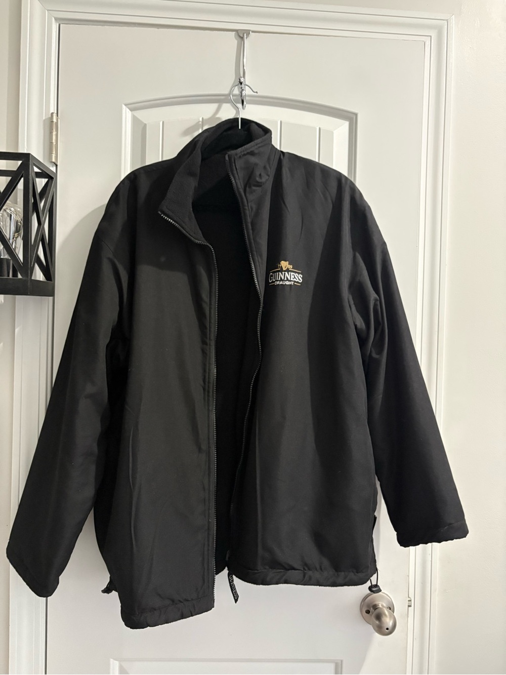 Guinness Black Lightweight Zip-Front Performance Jacket